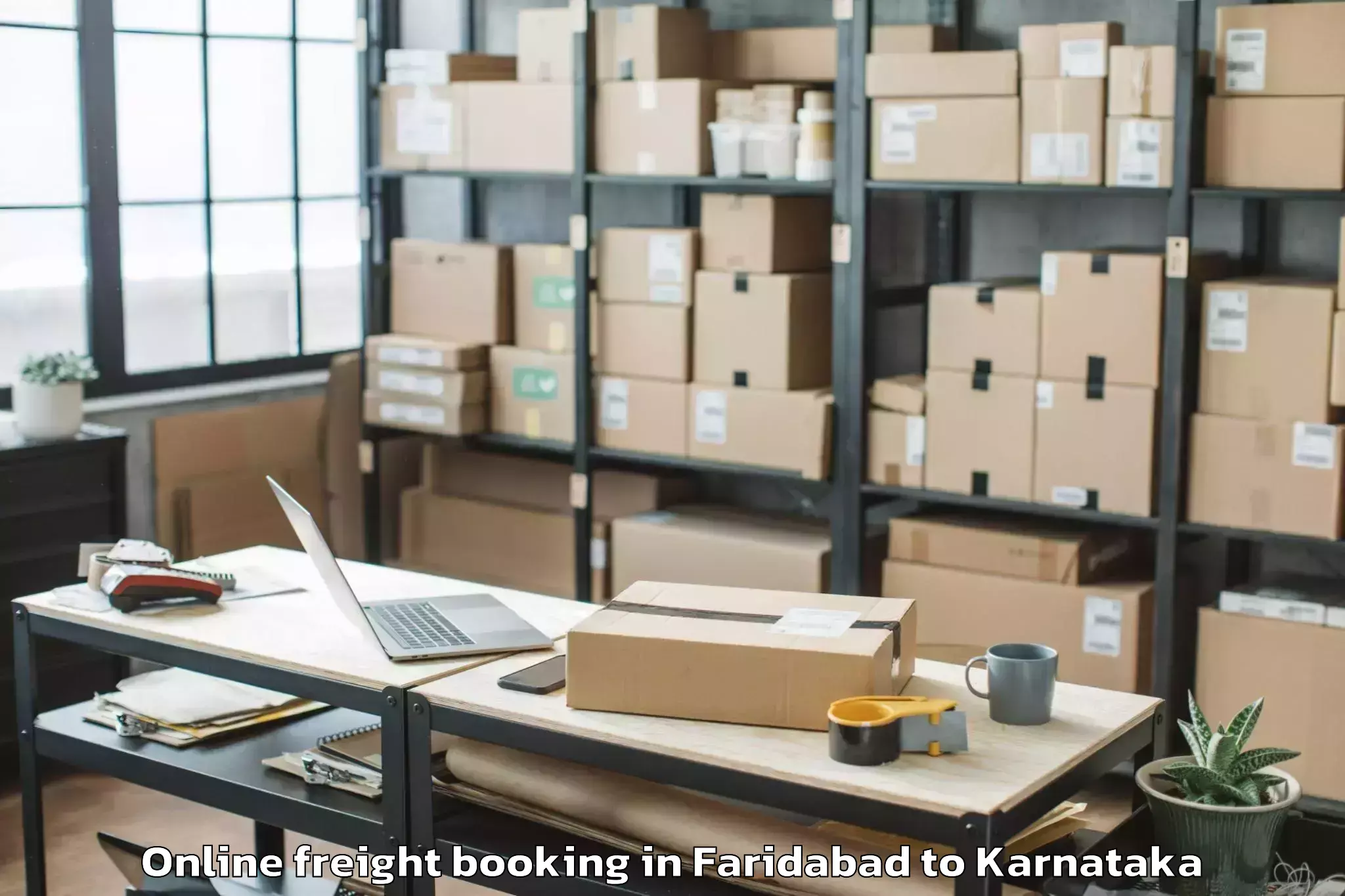 Professional Faridabad to Mudgere Online Freight Booking